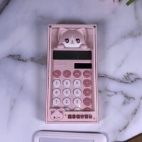 感受下深圳学校文具店实体物价35元卡通计算器！