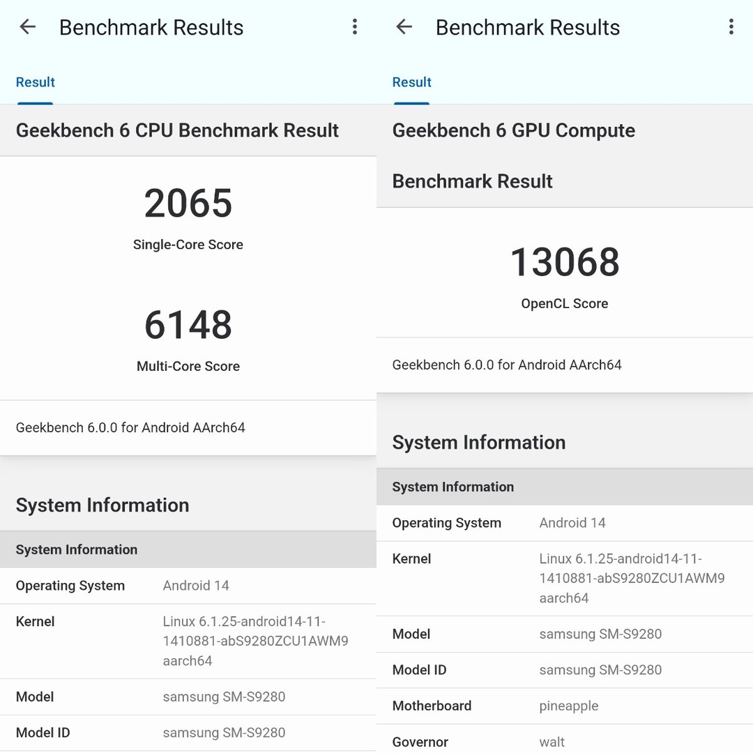 geekbench 6跑分测试结果