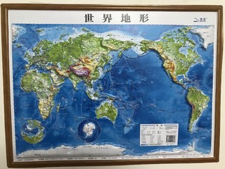 立体世界地形挂图
