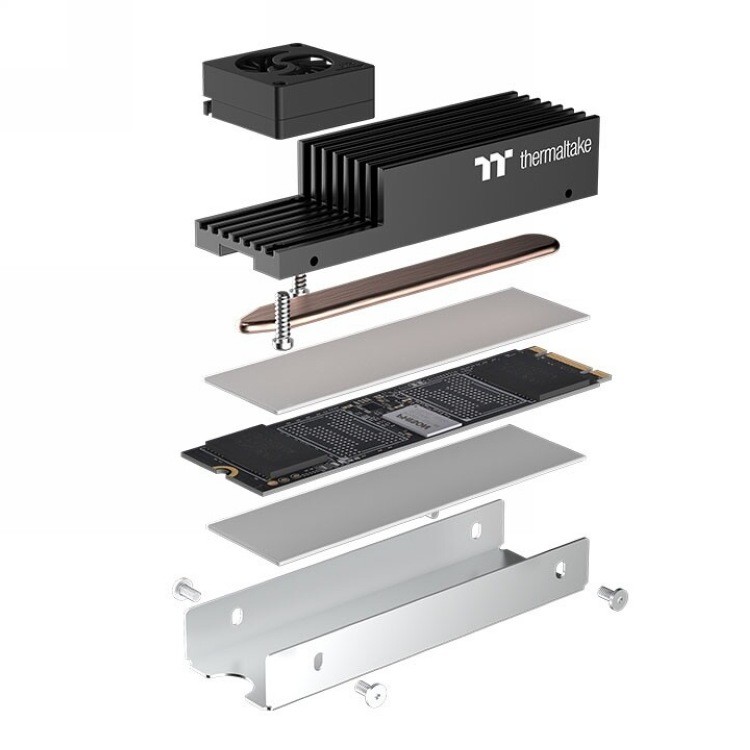 曜越Tt 发布 MS-1 M.2 SSD 散热器，风扇+热管导热