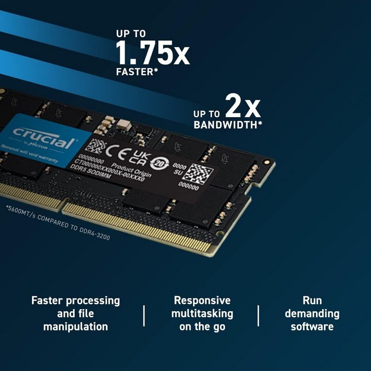 英睿达发布 12GB 非二进制 DDR5 笔记本/迷你主机内存