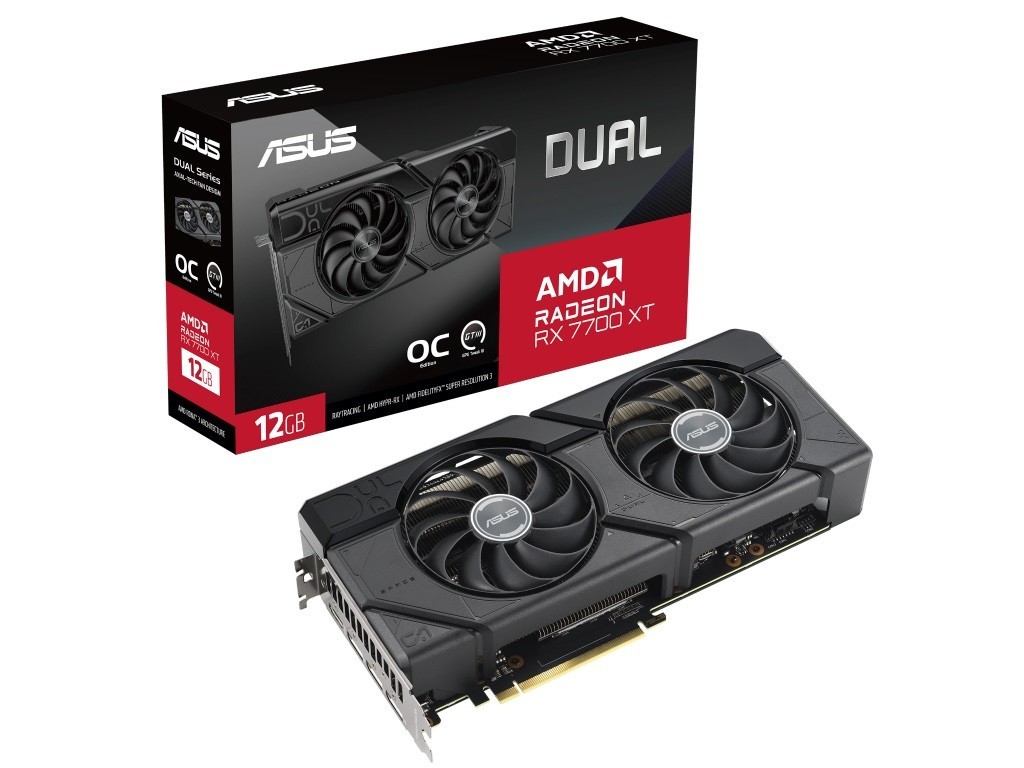 华硕发布 Dual RX 7800 XT/ RX 7700 XT OC 非公卡，双风扇低调设计