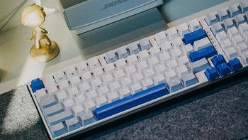 ​杜伽k615w机械键盘三模茶轴-雾蓝