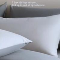 源生活 纯棉被套 单件被罩床上用品双人 灰色双拼 200x230cm