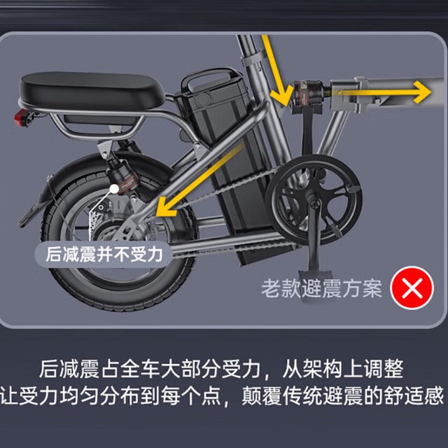 sunra新日品牌新国标折叠电动自行车铝合金代驾电动车锂电池助力电瓶