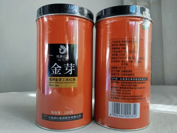 凤牌红茶 金芽凤庆滇红特级100g罐装 茶叶 中华老字号