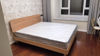 源氏木语实木床现代简约橡木双人床北欧卧室家用原木风Y110B04