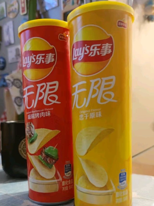 乐事（Lay's）薯片 休闲零食 104g*3组合装（原味+黄瓜味+烤肉味）