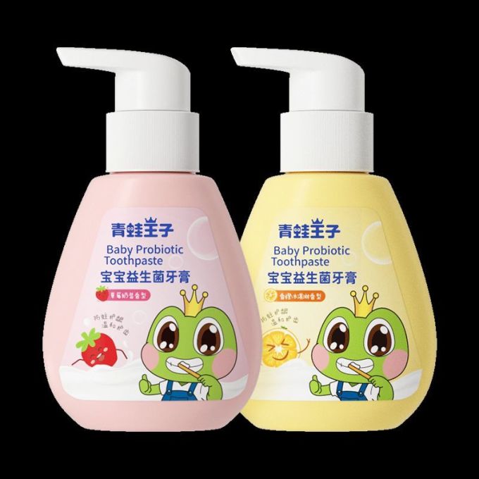 青蛙王子按压式儿童牙膏150g