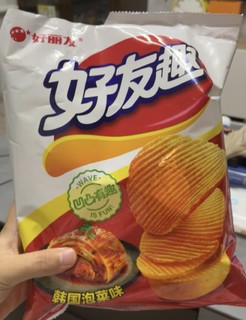 好丽友（orion） 休闲零食 好友趣韩国泡菜味 膨化 薯片125g/袋