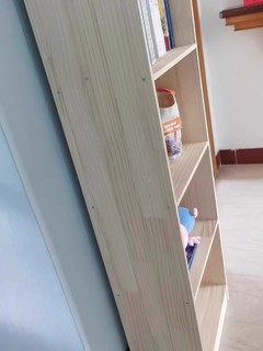 全实木书架落地一体靠墙置物架