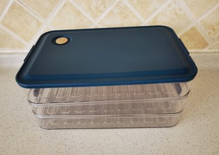 ￼￼家の物语（KATEI STORY）饺子收纳盒食品级日本家用冰箱保鲜盒馄饨密封冷冻速冻盒 三层