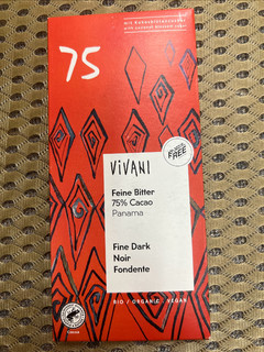 薇莉Vivani德国原装进口，75%黑巧克力排块