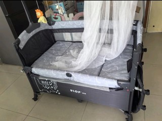 优乐博（ULOP）可折叠婴儿床多功能拼接床宝宝床便携可移动摇摇床新生儿睡觉神器 升级万向轮