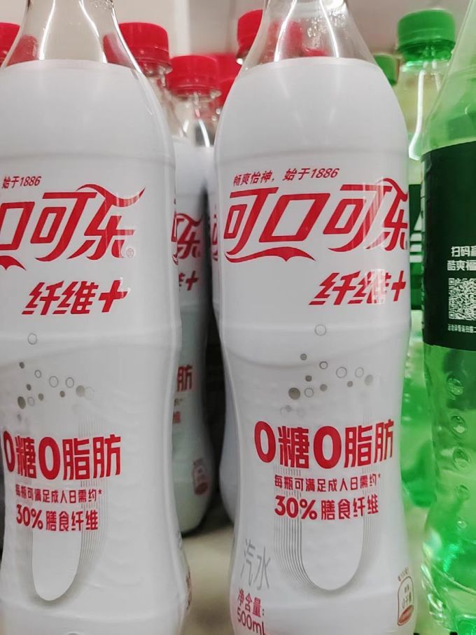 可口可乐纤维碳酸饮料无糖汽水0糖0脂含汽饮料