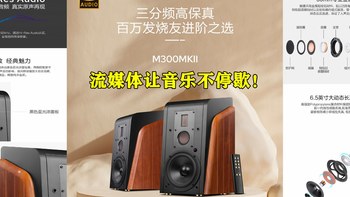 流媒体让音乐不停歇！惠威M300MKII WiFi播放新体验，让你的音乐之旅无限延伸！