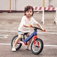 KinderKraftkk平衡车儿童滑步无脚踏自行车2-6岁升级减震款 竞速款蓝红
