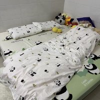 国潮熊猫纯棉床单被套，可爱萌萌哒！