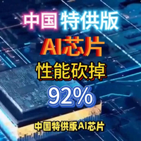 中国特供版AI芯片，性能缩水92%？网友：机会来了！