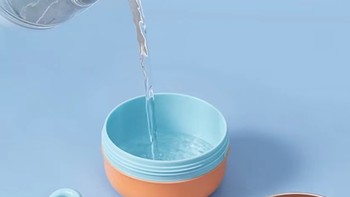辅食碗首选十月结晶婴儿可注水可拆解保温碗！