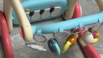 盟石（cute stone）婴儿玩具0-1岁新生儿礼盒健身架宝宝用品脚踏钢琴学步车满月礼物 男宝蓝鲨