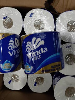 维达（Vinda）有芯卷纸 蓝色经典4层200克*27卷 厚韧更耐用 大分量纸巾整箱