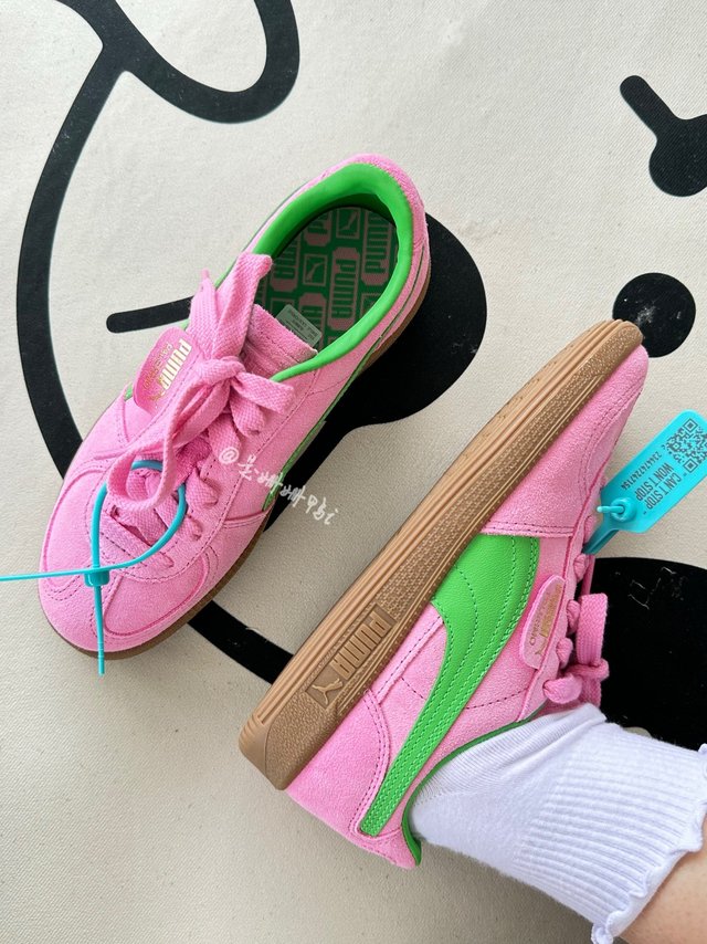Pink Puma💓 张元英同款芭乐粉德训鞋好适合夏天啊～