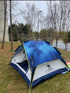 骆驼户外熊猫涂银自动帐篷便携式防雨防晒速开可折叠野营装备 5017-2