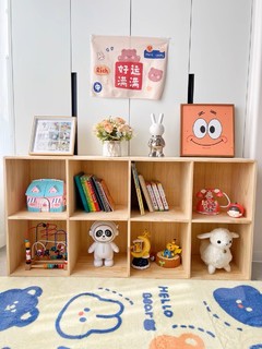 这个儿童书柜我真是爱了，实木材质