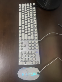 HP惠普真机械键盘鼠标套装复古蒸汽朋克女生办公游戏电竞专用茶轴
