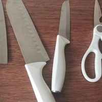德国抗菌白色不锈钢刀具套装厨房菜刀家用切菜板砧板二合一组合