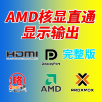 AMD核显直通显示输出简单方法完整版无定制OVMF开机BIOS启动画面