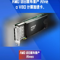 AMD 近日宣布量产 Alveo V80 计算加速卡。