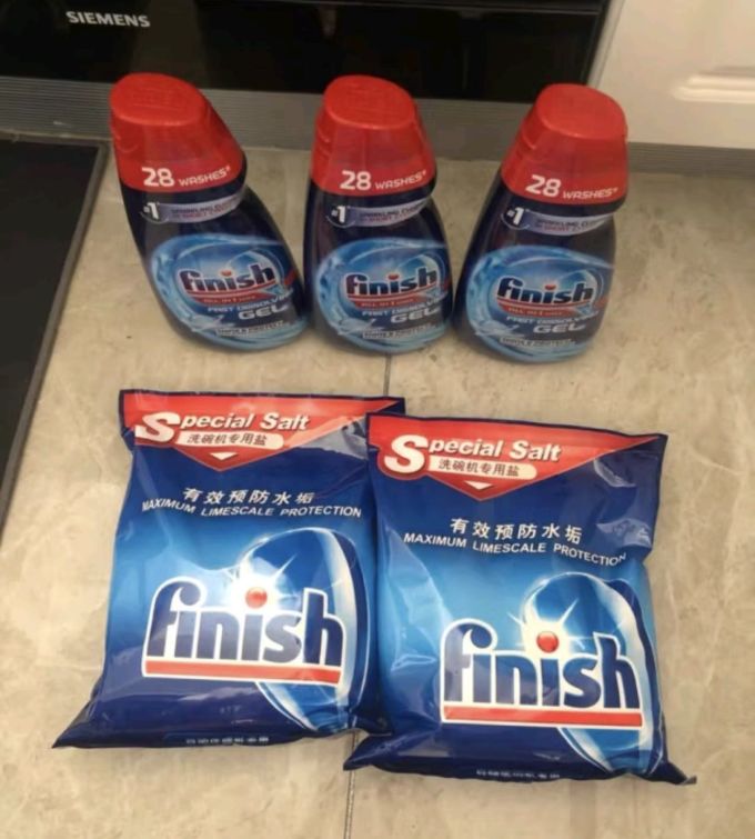 finish亮碟洗碗机洗涤剂洗碗液专用清洁剂洗碗盐漂洗剂多效合一700ml