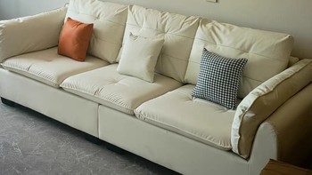 奶油风云朵沙发客厅小户型简约现代科技布艺直排家用轻奢三人位