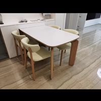 2024新款岩板餐桌椅现代简约轻奢家用小户型客厅长方形奶油风饭桌