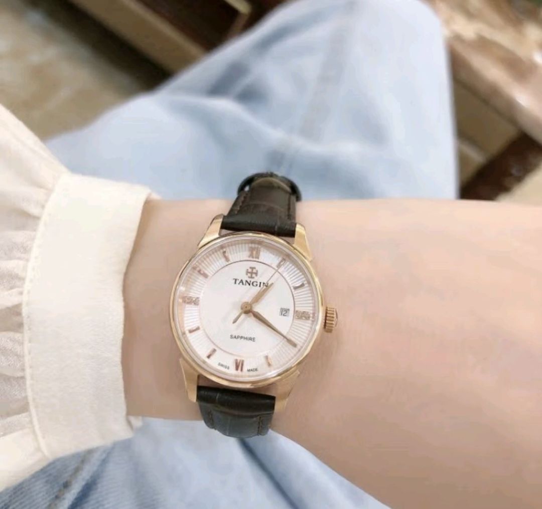 进口瑞士 女士手表女 瑞表石英皮带女表镶钻送女友 t1059