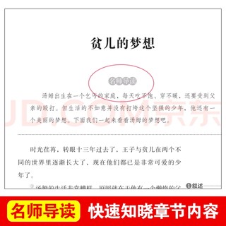 618囤好书！王子与贫儿/快乐读书吧 中小学课外儿童文学名著 马克吐温历史幻想小说