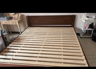 子航（ZH）床 实木床橡胶木双人床家用单人床卧室家具主卧大床 浅咖色(单床) 1500mm*2000mm