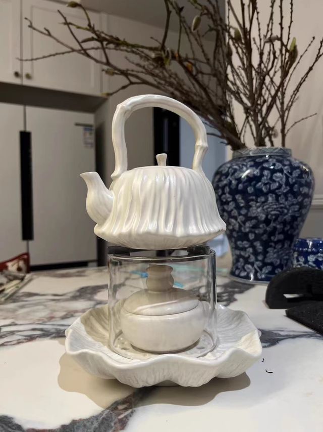 酒精煮茶炉围炉煮茶家用室内户外煮茶器明火干烧陶瓷煮茶壶温茶炉