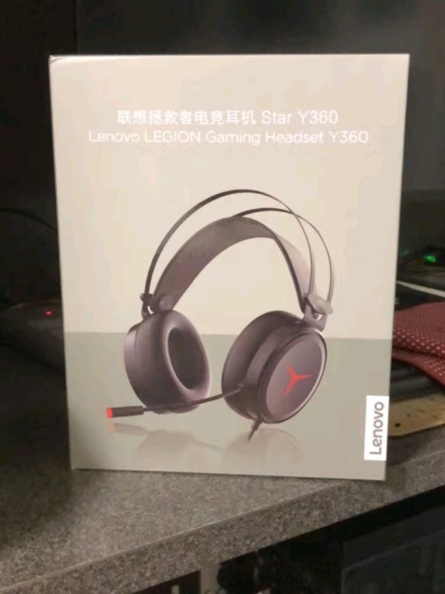 联想（Lenovo）拯救者StarY360 USB7.1声道游戏耳机头戴式有线电脑电竞耳机耳麦 麦克风 带线控 黑色