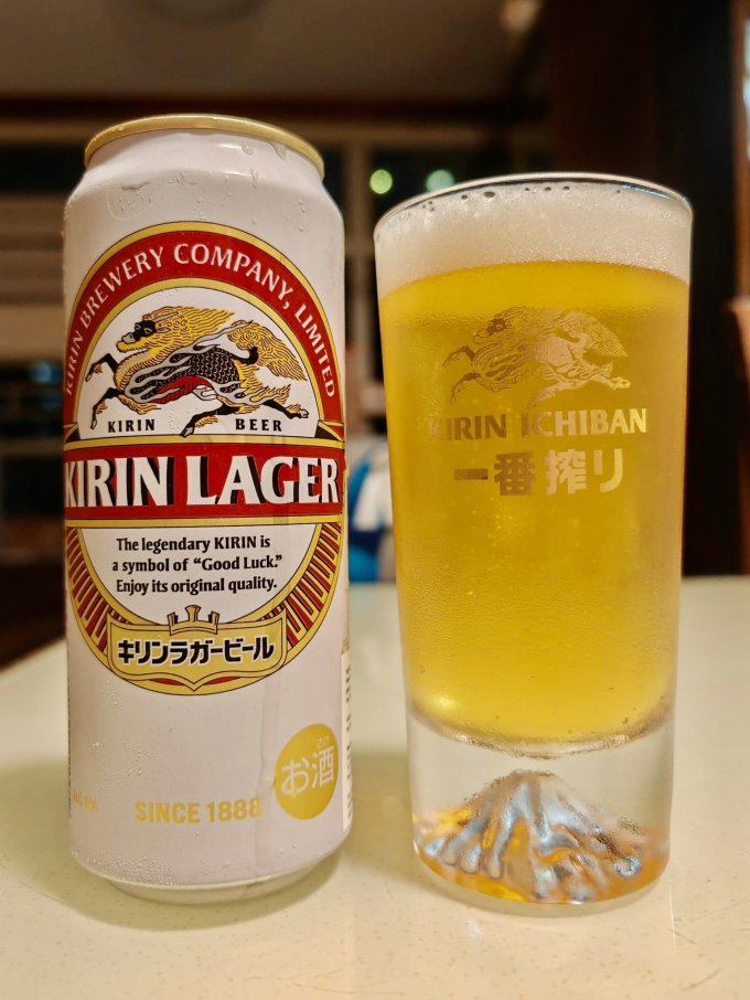 三指泡沫:麒麟拉格啤酒