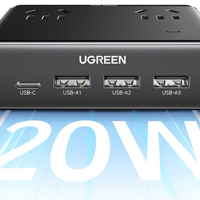 绿联20W迷你智充魔盒，设计巧妙的桌面USB智能插排