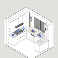 U型厨房和L型厨房的方案布局