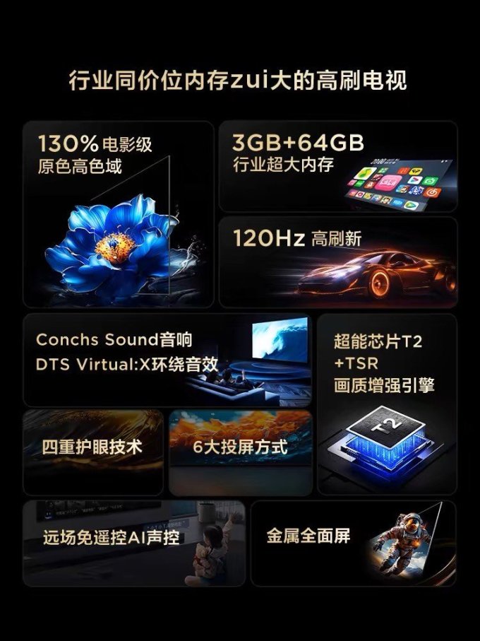 【tcl电视 75v8h pro】75英寸大屏,享受家庭影院的极致体验!99