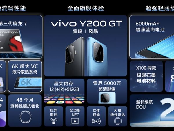 vivo Y200系列三机齐发，618大促续航手机