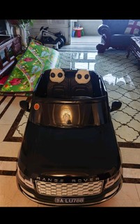 LOLALOO路虎儿童电动玩具汽车可坐双人小孩四轮越野遥控遛娃周岁生日礼物 四驱抛光白
