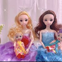 奥智嘉换装娃娃大礼盒3D真眼7只公主洋娃娃过家家儿童玩具女孩六一儿童节生日礼物