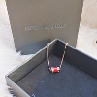 [618]Armani阿玛尼浪漫小蛮腰红玫瑰项链女精致送女友生日礼物