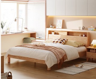 此款床的设计简约大方，符合北欧风格的特点